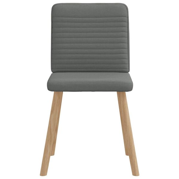 vidaXL Dining Chairs 4 pcs Dark Grey Fabric