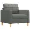 vidaXL Sofa Chair with Footstool Dark Grey 60 cm Fabric