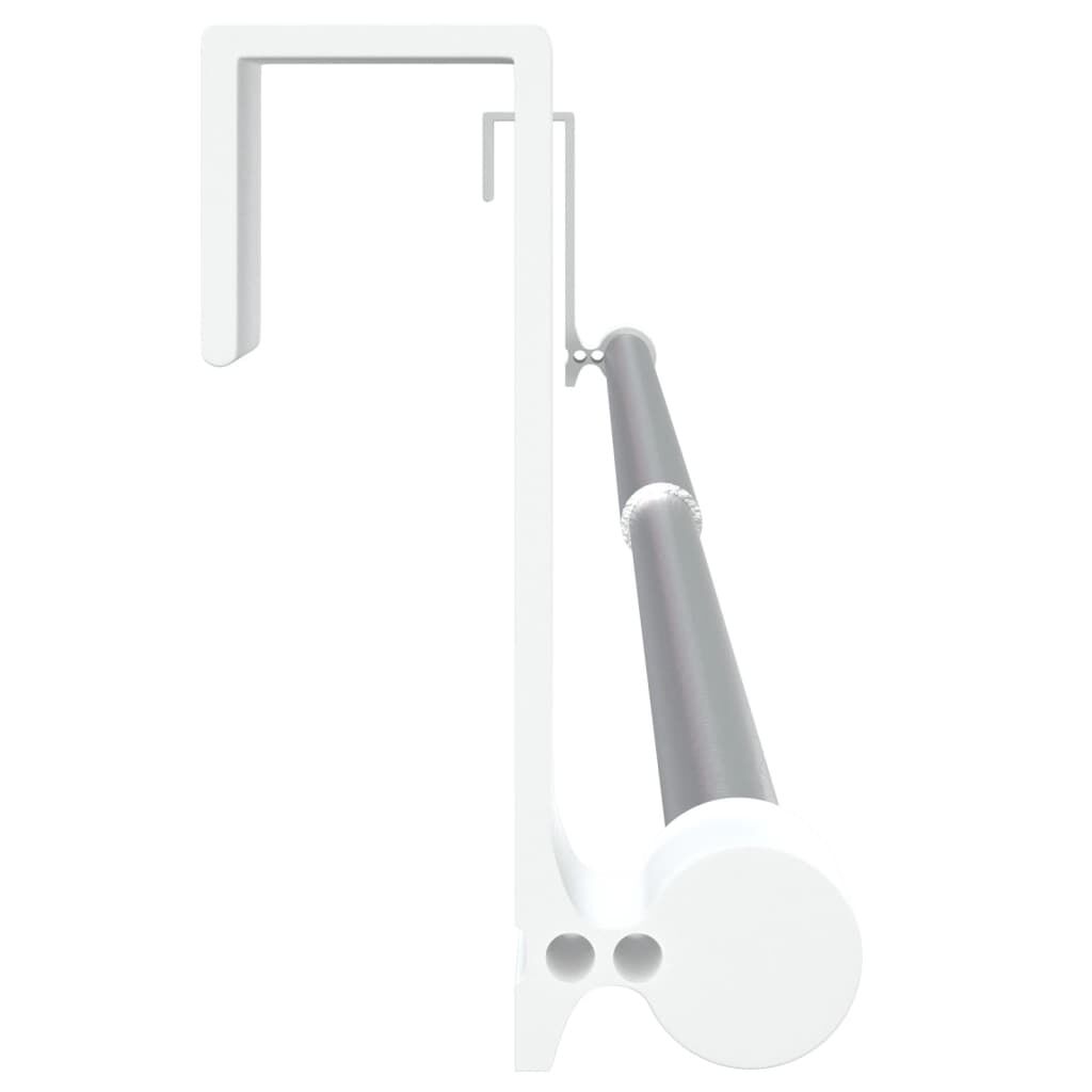 vidaXL Curtain Rails 2 pcs White and Silver 40-60 cm Aluminium