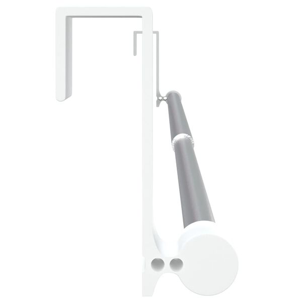 vidaXL Curtain Rails 2 pcs White and Silver 40-60 cm Aluminium