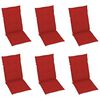 vidaXL Folding Garden Chairs 6 pcs with Cushions Solid Acacia Wood