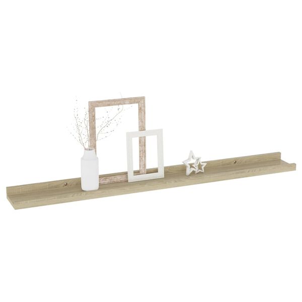 vidaXL Wall Shelves 4 pcs Sonoma Oak 80x9x3 cm