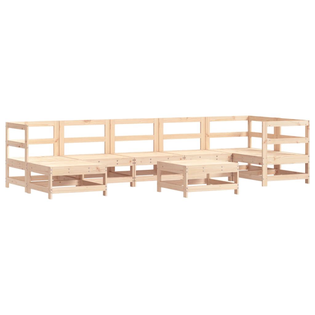 vidaXL 8 Piece Garden Lounge Set Solid Wood Pine
