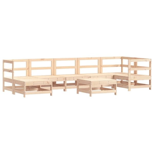 vidaXL 8 Piece Garden Lounge Set Solid Wood Pine