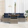 vidaXL Garden Sofa Set with Cushion Manual 5 pcs Grey and Navy