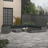 vidaXL 13 Piece Garden Lounge Set with Cushions Poly Rattan grey