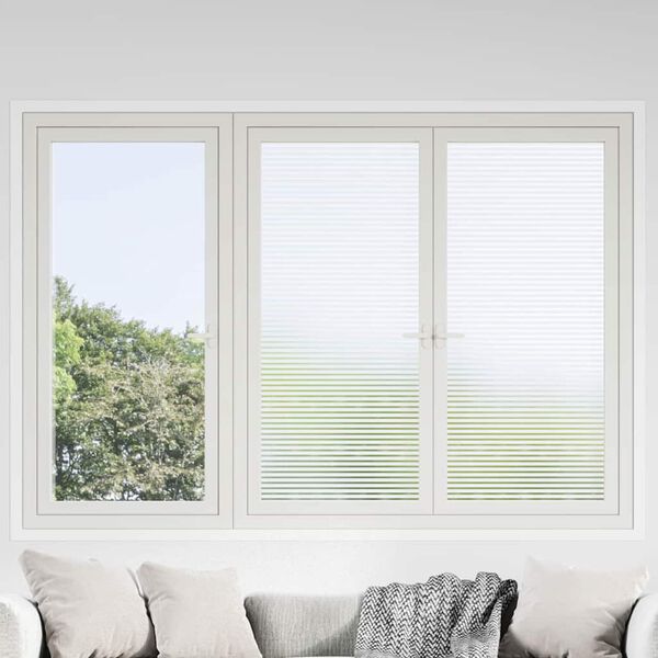 vidaXL Window Film Frosted Stripes Design 0.9x5 m PVC