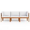 vidaXL 3-Seater Garden Sofa with Cushion Wood Acacia&Rope