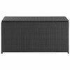 vidaXL Garden Storage Box Poly Rattan 100x50x50 cm Black