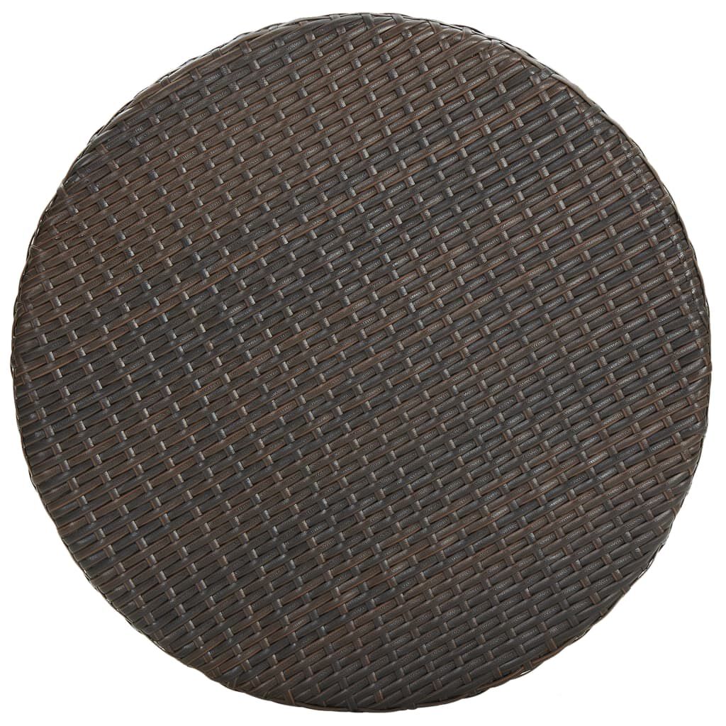 vidaXL Garden Table Brown 75.5x106 cm Poly Rattan