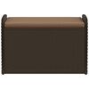vidaXL Storage Bench with Cushion Brown 80x51x52 cm Poly Rattan