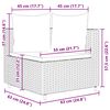 vidaXL 5 Piece Garden Sofa Set with Cushions Grey Poly Rattan