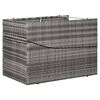 vidaXL Sunbed with Cushion Poly Rattan Grey