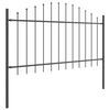 vidaXL Garden Fence 4 pcs Grey 170 x 140 cm Powder-Coated Steel