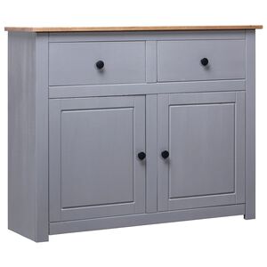 vidaXL Sideboard Grey 93x40x80 cm Solid Pinewood Panama Range