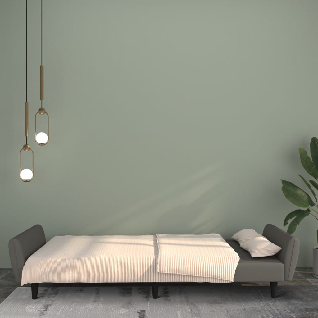 vidaXL 2-Seater Sofa Bed Dark Grey Velvet