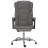 vidaXL Reclining Office Chair Grey Faux Leather