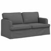 vidaXL Sofa 2 pcs Dark Grey 162 x 80 x 85 cm Fabric