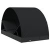 vidaXL 2-Person Sunbed with Round Roof Black 211x112x140 cm Poly Rattan