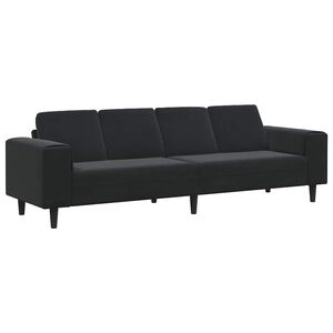 vidaXL Sofa Set Black Velvet