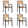vidaXL 5 Piece Garden Dining Set Solid Wood Acacia and Metal