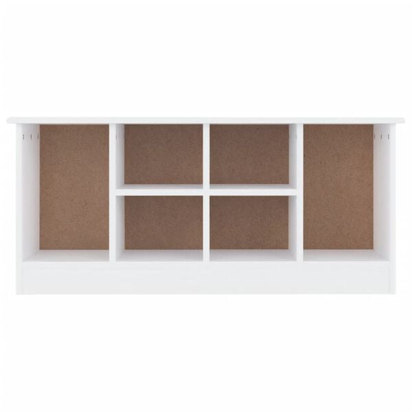 vidaXL Shoe Bench ALTA White 100x35x45 cm Solid Wood Pine
