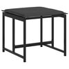 vidaXL 11 Piece Garden Dining Set with Cushions Black Textilene