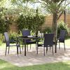 vidaXL Garden Dining Set 5 pcs Black Powder-Coated Steel