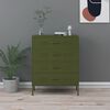 vidaXL Chest of Drawers Olive Green 80x35x101.5 cm Steel
