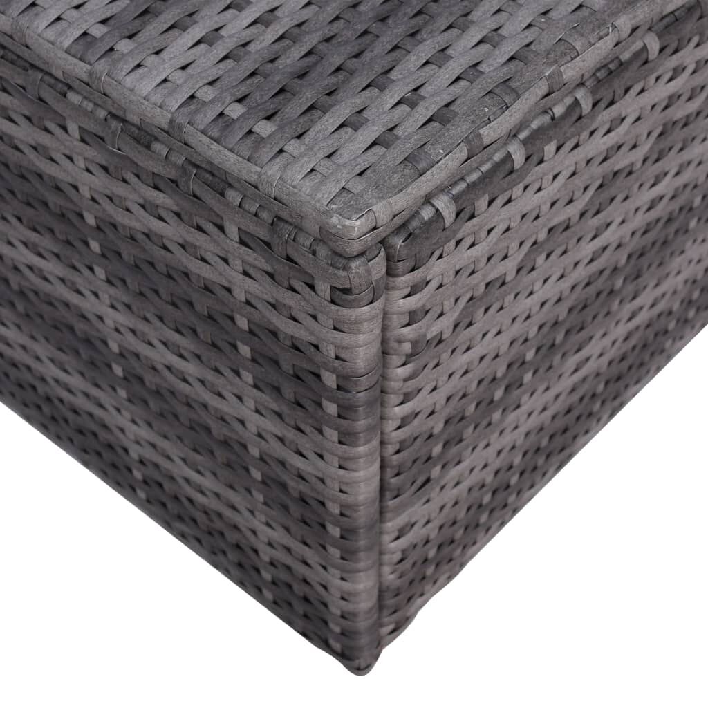 vidaXL 8 Piece Garden Lounge Set with Cushions Poly Rattan Grey