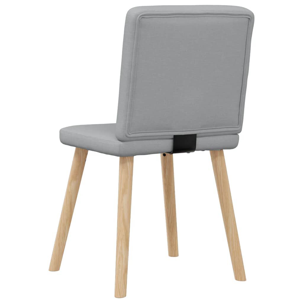 vidaXL Dining Chairs 6 pcs Light Grey Fabric
