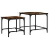 vidaXL Nesting Coffee Tables 2 pcs Smoked Oak Engineered Wood