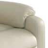 vidaXL Stand up Massage Recliner Chair Cream Faux Leather