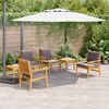 vidaXL Garden Sofa Set 6 pcs Brown 45 x 45 x 38cm Solid Acacia wood