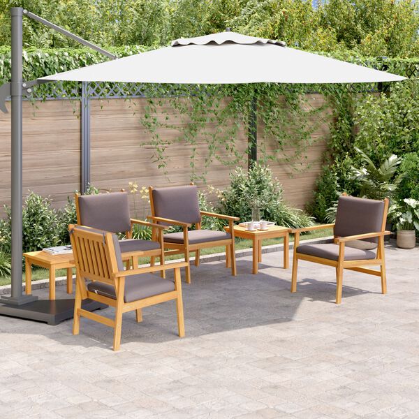 vidaXL 6 Piece Garden Dining Set with Cushions Solid Wood Acacia