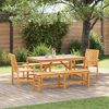 vidaXL Garden Dining Set 5 pcs Brown 150 x 90 x 74 cm