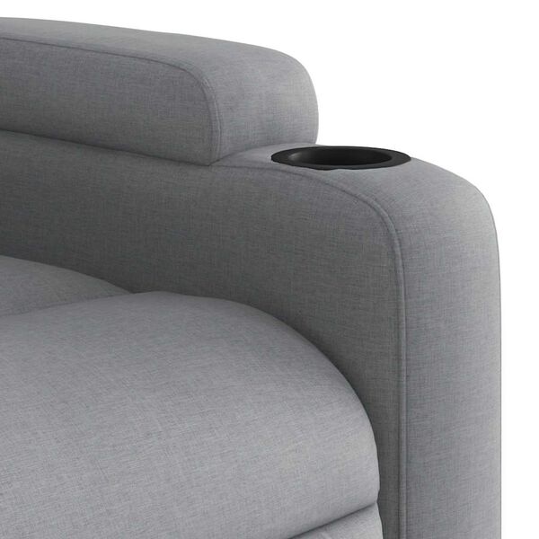 vidaXL Stand up Massage Recliner Chair Light Grey Fabric