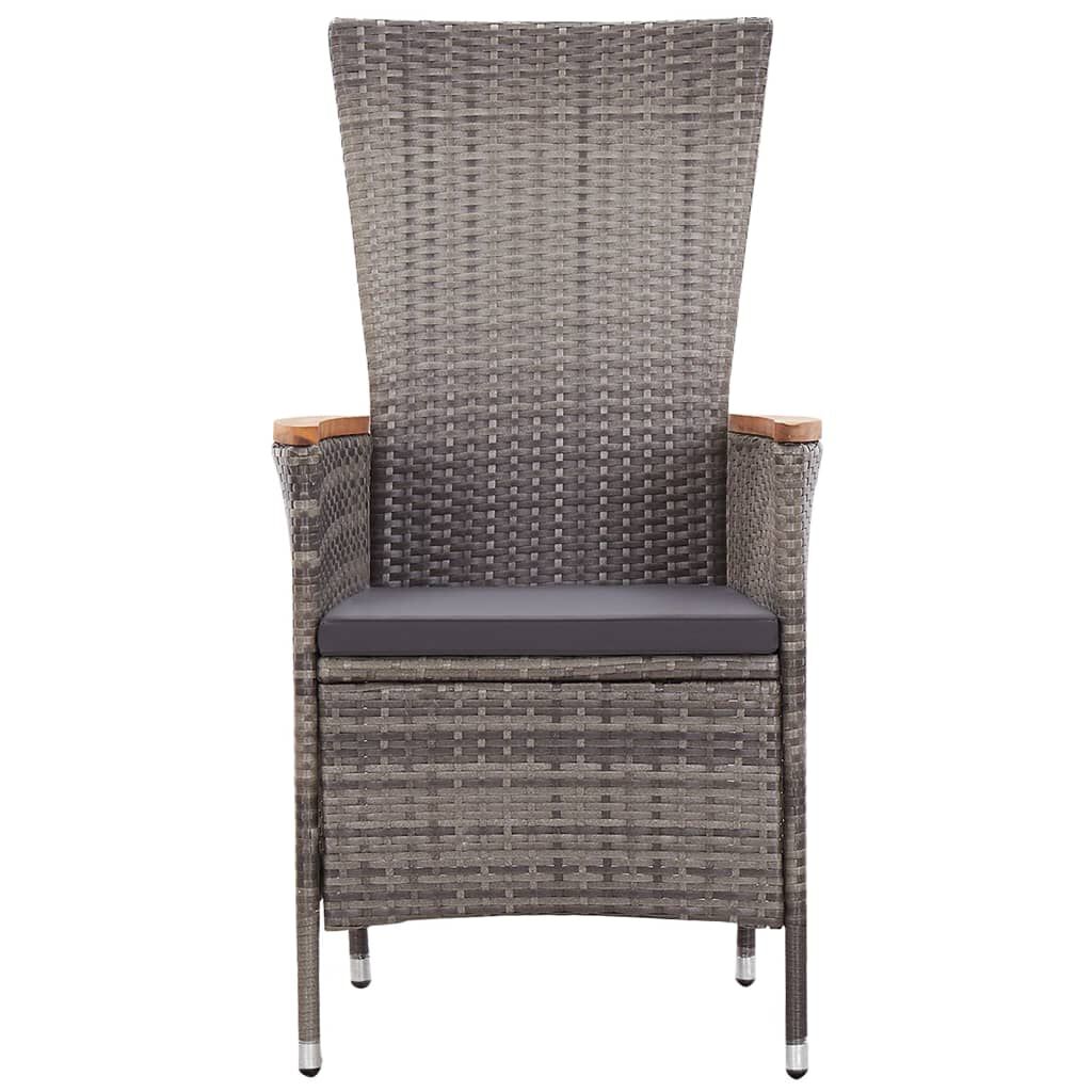vidaXL 7 Piece Garden Dining Set Grey