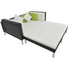 vidaXL 4 Piece Garden Lounge Set with Cushions Poly Rattan Black