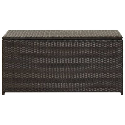 vidaXL Garden Storage Box Poly Rattan 100x50x50 cm Brown