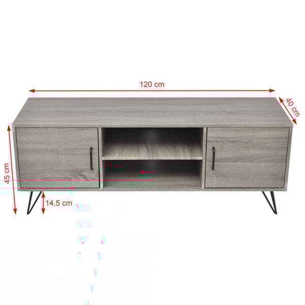 vidaXL TV Cabinet 120x40x45 cm Grey