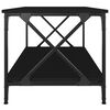 vidaXL Coffee Table Black 100x50x45 cm Engineered Wood and Iron