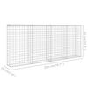 vidaXL Gabion Wall with Covers Galvanised Steel 200x20x85 cm