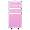 vidaXL Make-up Trolley Aluminium Pink