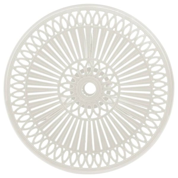 vidaXL 3 Piece Bistro Set Cast Aluminium White