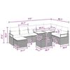 vidaXL Garden Sofa Set with Cushion with Storage 9 pcs Black and blue