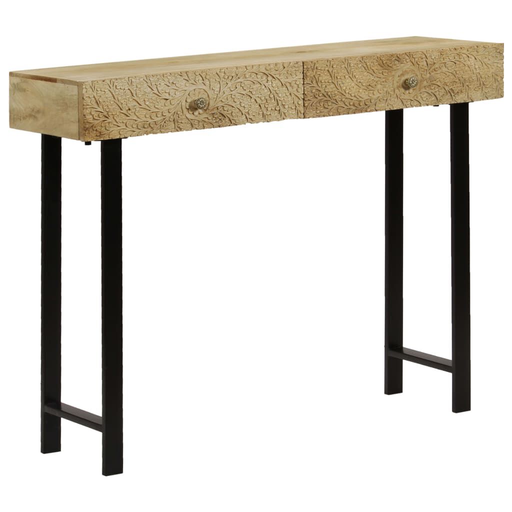 vidaXL Console Table Solid Mango Wood 102x30x79 cm
