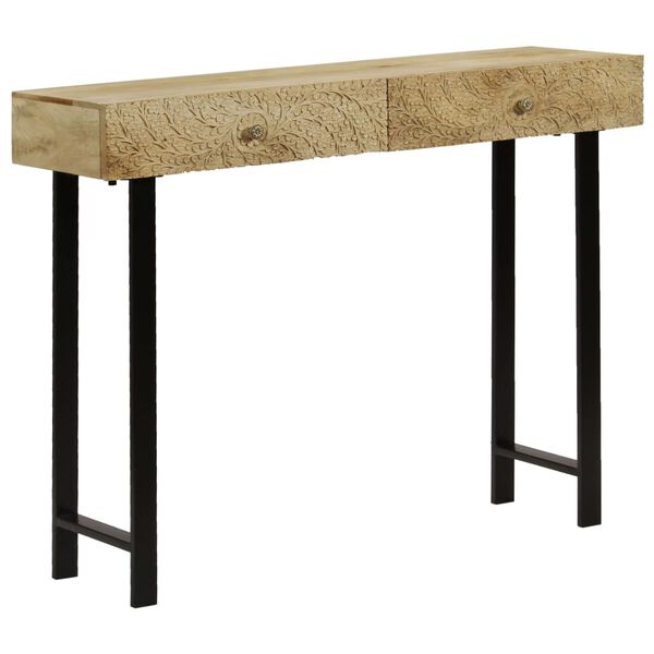 vidaXL Console Table Solid Mango Wood 102x30x79 cm