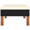 vidaXL 3 Piece Garden Lounge Set Poly Rattan and Solid Eucalyptus Wood