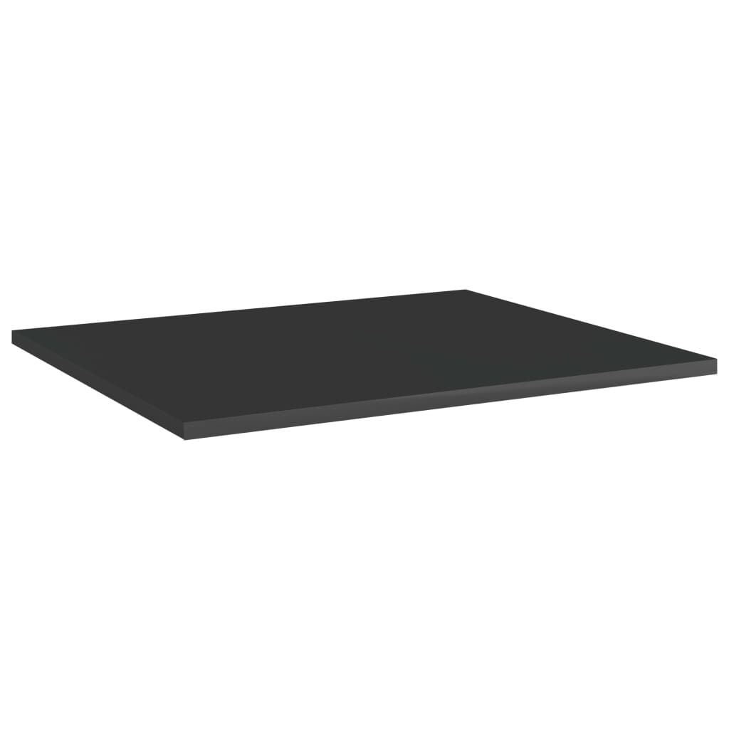 vidaXL Bookshelf Boards 8 pcs High Gloss Black 60x50x1.5 cm Engineered Wood